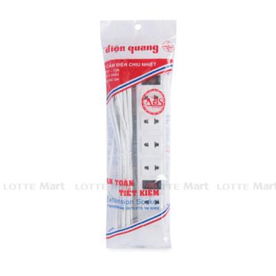 Ổ Cắm Điện Quang ĐQ 001A 01 6 Lỗ 2 Chấu Dây Dài 5M 250V 12A