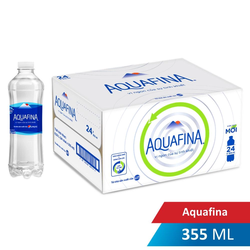 Nước Suối Tinh Khiết Aquafina Thùng 24 Chai 355ML