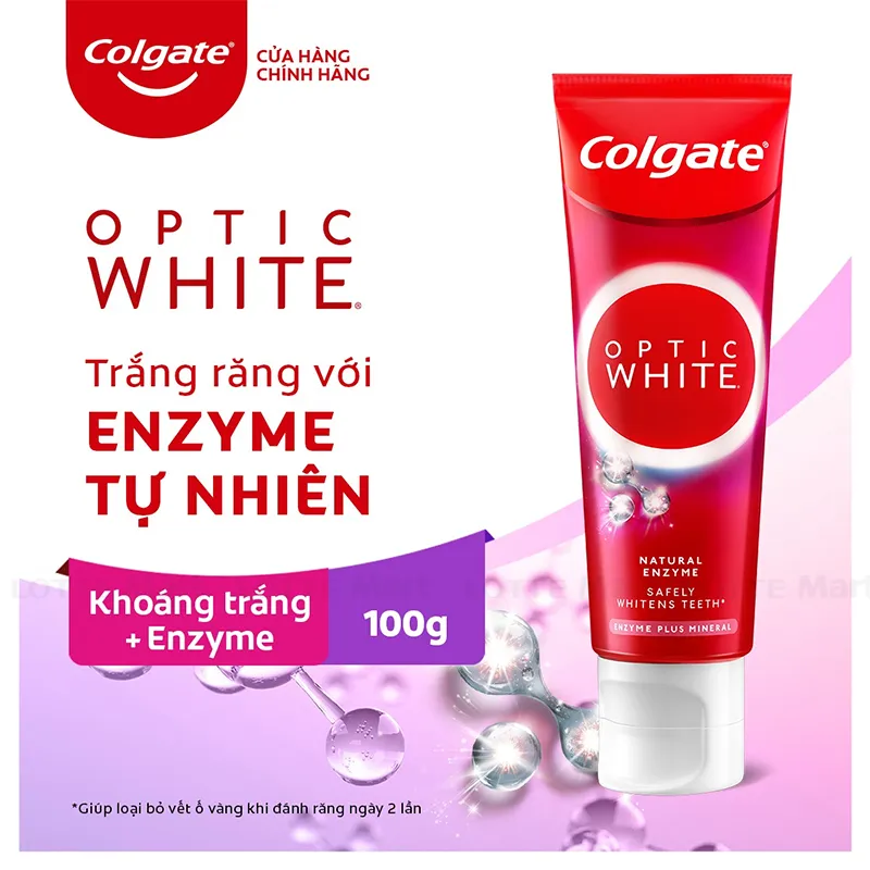 Kem Đánh Răng Colgate Optic White Enzyme Sáng Răng 80g