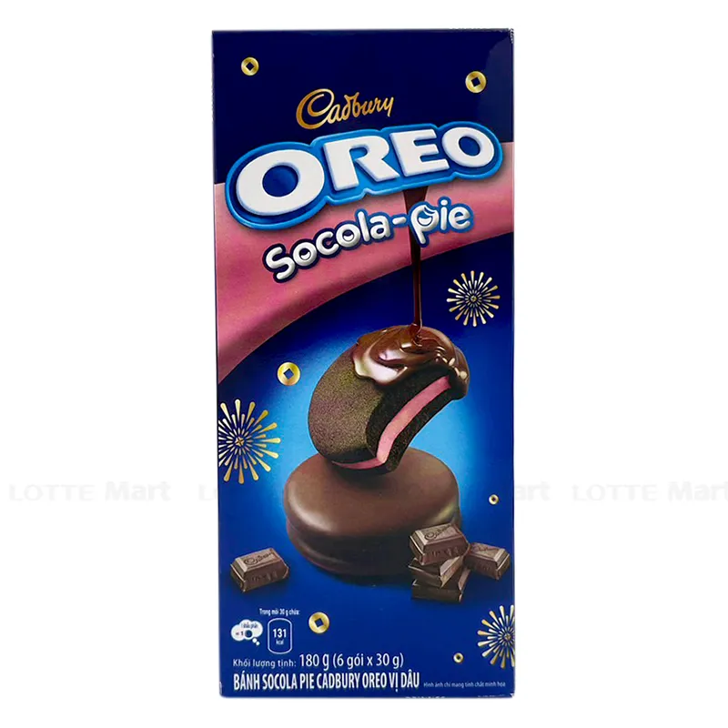 Bánh Oreo Socola Pie Vị Dâu 180g