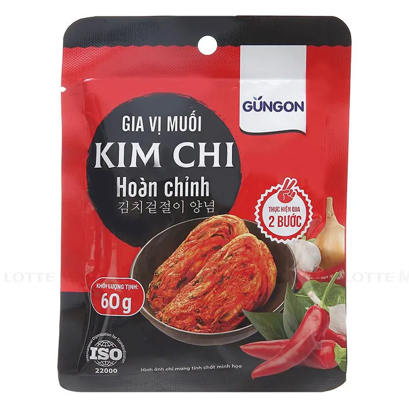 Cách làm kim chi bằng gói gia vị Gungon