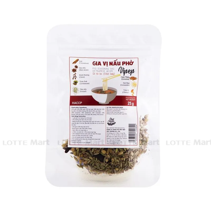 ™✓ Vipep Pho Seasoning 25g X 20 Bags (Gia Vị Nấu Phở) Wholesale Exporter »  FMCG Viet