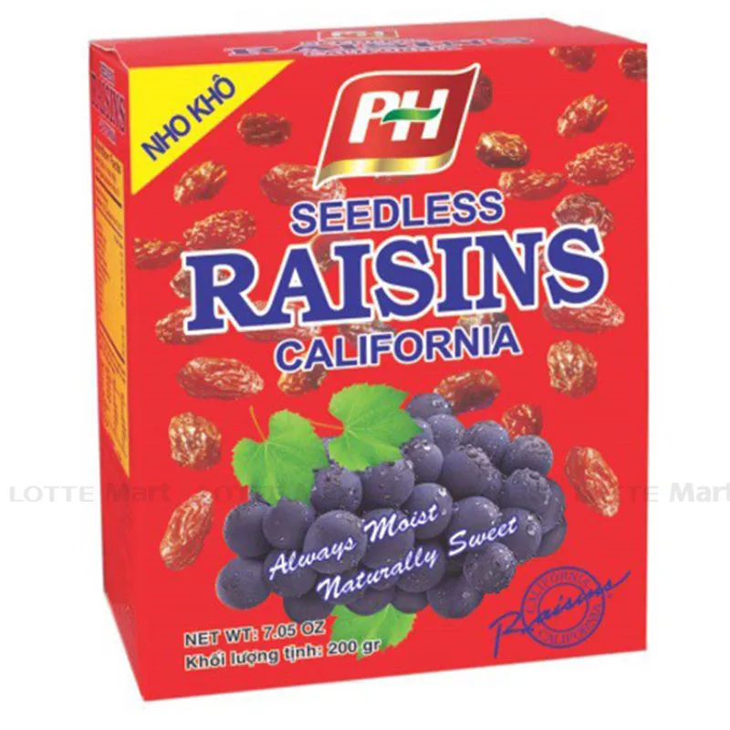 Nho Khô Đen Raisins 200g - Lựa Chọn Tuyệt Vời Cho Sức Khỏe Của Bạn