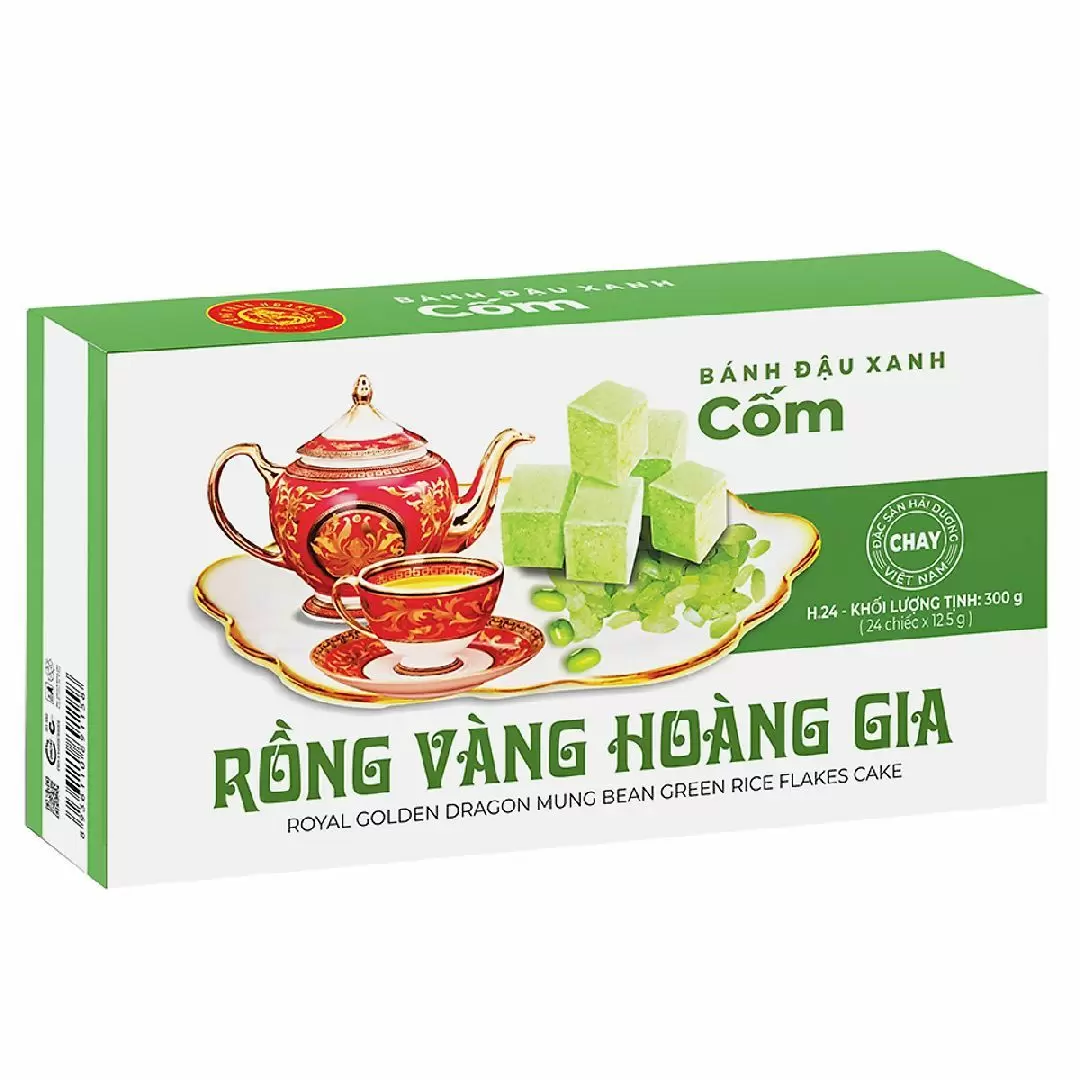 Bánh đậu xanh cốm Rồng Vàng Hoàng Gia 300G